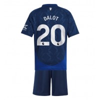 Billiga Manchester United Diogo Dalot #20 Barnkläder Borta fotbollskläder till baby 2024-25 Kortärmad (+ Korta byxor)